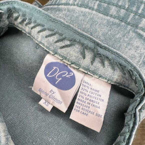 VTG DG2 Diane Gilman Western Hippie Cowgirl Embroider Denim Jacket Womens Sz XS - Picture 7 of 8